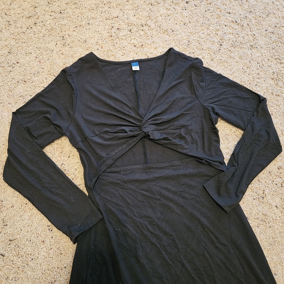 NEW Women's Old Navy Midi Cutout Dark Green Dress - Picture 1 of 5